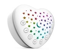 BEREST A13 White Noise Machine & Baby Sleep Soother with 15 Soothing Sounds & Projector Star Night Light, Cry Sensor, Rechargeable Lithium Battery, Portable for Baby, Toddlers (Charger not Included)