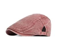 Beret Flat Cap Cotton Solid Color Newsboy Caps Flat Peaked Cap Men And Women Painter Beret Hats 54-59Cmwear Wine