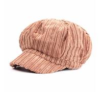 Beret Hat Ladies Cotton Winter Warm Classic Newsboy Style Cotton Beret Bakerboy Visor Beanies Brown