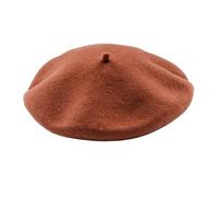 Beret Hat Women Large Size Winter Hat Wool Beret Women Woolen Autumn Hats For Painter Cap Casual Femme(Red)