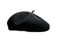 Beret Hat Women Simple Solid Color Spring And Summer Beret Women's Versatile Street Cotton Yarn Breathable Dome Painter Hat(Black)