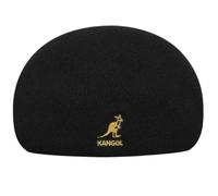 Kangol Unisex Seamless Wool 507 Flat Cap, Black (Black/Gold Bg), M UK