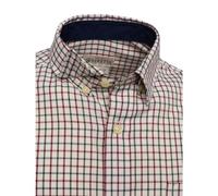 BERETTA Ellis LS Shirt Small Ivory & Green Check - Hunting shirt breathable cotton for Men
