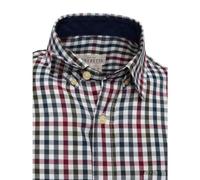 BERETTA Ellis LS Shirt Small Ivory & Green Check - Hunting shirt breathable cotton for Men