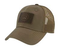 Beretta Men's Hunting Outdoor Casual Mesh Back Adjustable Tac Patch Trident Hat, British Khaki, One size