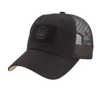Beretta Men's Hunting Outdoor Casual Mesh Back Adjustable Tac Patch Trident Hat - One Size Fits Most, Black, One size