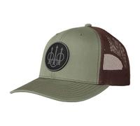 Beretta Men's Js Trucker Hat - Mesh Back Adjustable Snapback Pre-Curved Visor Cap, One Size Fits All, Loden Green, One size