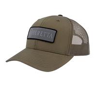 Beretta Men's SDY Trucker Hat - Casual Adjustable Snapback Mesh Back Pre-Curved Visor Hat, One Size Fits Most, Dark Green, One Size