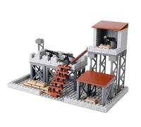 Berfaset Military Scene Building Blocks, WW2 Military Base Set for Soldiers, SWAT Team Weapons Figures, Toy, Military Camp Post and Watchtower, Military Toy, Compatible with Large Brands (B)