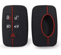 Berfea Car Key Fob Cover for Range Rover, 5 Buttons Silicone Protective Key Case Compatible with Range Rover Sport Evoque Land Rover Discovery 4 Freelander Jaguar XE XJ XJL XF Keyless Remote