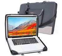 Berfea Protective Case Cover for Dell 16 Laptop DC16256 DC16251 DC16250, 16 Plus Laptop DB16250 DB16255 DB06250 16" Notebook PC Carry Case Sleeve with Bracket, Zipper, Shoulder Straps