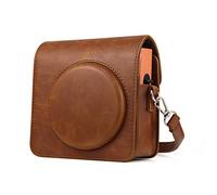 Berfea Retro Protective Case Compatible with Fujifilm Instax Square SQ1 Instant Camera PU Leather Cover Bag with Adjustable Shoulder Strap