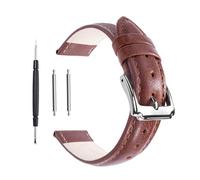 Berfine 18mm Brown Calf Leather Watch Band Replacement,Extra Soft Watch Strap for Men Women