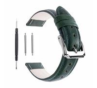 Berfine 18mm Green Calf Leather Watch Band Replacement,Extra Soft Watch Strap for Men Women