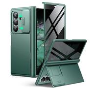 BERFY for Z Fold 7 Case with Privacy Screen Protector, [Anti Spy] Hidden Kickstand & Slide Camera Cover & Hinge Protective, Full Body Shockproof Slim Hard Phone Case for Samsung Galaxy Z Fold 7, Green