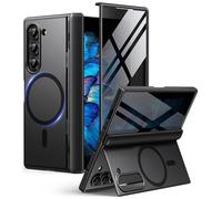 BERFY Magnetic for Samsung Galaxy Z Fold 6 Case with Privacy Screen Protector, [Compatible with MagSafe][Anti Spy] Built-in Hidden Kickstand, Full-Body Shockproof Slim Phone Case for Z Fold 6, Black