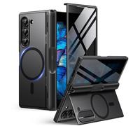 BERFY Magnetic for Samsung Galaxy Z Fold 7 Case with Privacy Screen Protector, [Compatible with MagSafe] Built-in Hidden Kickstand, Anti Spy Full-Body Slim Shockproof Phone Case for Z Fold 7, Black