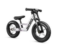 BERG Biky Cross White Handbrake Balance Bike | Colour white | lightweight magnesium frame | 12 inch pneumatic tyres | seat height adjustable | quiet running
