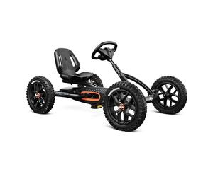 Berg Buddy Cross Black Pedal Kart Ride on Toy for Ages 3-8 Years