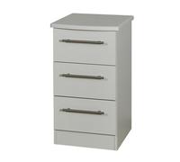 Sherwood Matt Grey 3 Drawer Bedside Chest (H)695mm (W)395mm (D)415mm