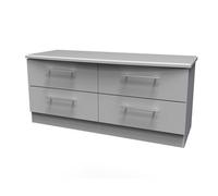 Ready Assembled Matt Grey Bedside Chest (H)505mm (W)1120mm (D)415mm