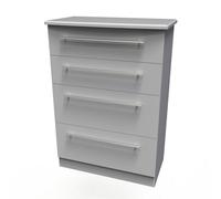 Matt Grey 4 Drawer Chest Of Drawers (H)1075mm (W)765mm (D)415mm