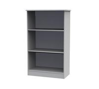 Ready Assembled Matt Grey Freestanding Bookcase, (H)1245mm (W)765mm