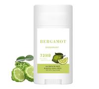Bergamot Scented Solid Stick Deodorant, Aluminium-Free, 75 g, 1-Pack | Alcohol-free, baking soda-free formula, twist-control application, stated 72-hour invisible protection, for home or travel