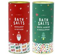 Bergamot & Vetiver, White Jasmine & Eucalyptus Bath Salts Gift Set (2-Pack) - Luxury Aromatherapy Bath Soak for Relaxation & Self-Care