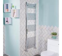 Bergen 1600 x 600mm Straight Chrome Heated Towel Rail
