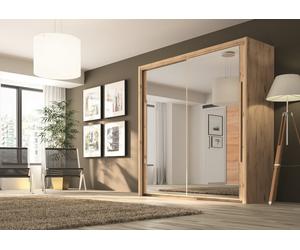 Bergen 2 Door Sliding Wardrobe 2 Door Sliding Oak