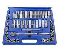 Bergen 3/8"Dr Socket Set Metric/AF Shallow & Deep Sockets 50 Piece B1084