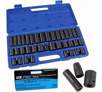 Bergen 37PC 3/8 & 1/2" DR Impact Socket Set - Metric & SAE B1458
