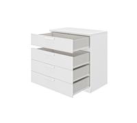 Bergen 4 Drawer Wide Chest of Drawers 4 Drawers Grey