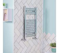 Bergen 700 x 400mm Straight Chrome Heated Towel Rail