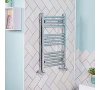 Bergen 700 x 450mm Straight Chrome Heated Towel Rail