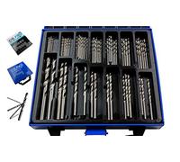 BERGEN 99 Pc HSS Metric Drill Bit Set 1.5 to 10mm with Metal Case 135 Degree Split Point BER2569