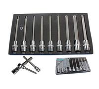 US Pro Bergen 9pc 1/2 DR 140mm Torx Star Bit Sockets