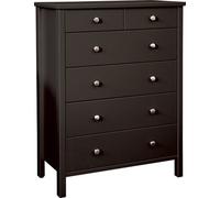 Bergen Coffee Mdf 6 Drawer Chest Of Drawers (H)1058mm (W)804mm (D)410mm