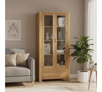 Bergen Display Unit - 2 Door - 1 Drawer - Oak