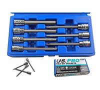 US PRO B1123 Long 7pc 3/8 HEX BIT Socket Set 3-10mm Allen Key