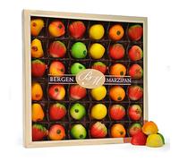 Bergen Marzipan 36 Piece Assorted Fruit Box Tray