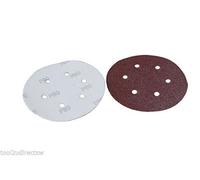 BERGEN MIXED GRIT 150mm HOOK & LOOP (VELCRO) ABRASIVE SANDING PADS - DISCS 50pk B8112