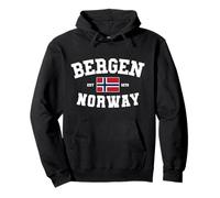 Bergen Norway Scandinavia Norwegian Flag Noreg Norge Pullover Hoodie