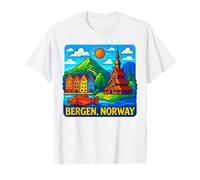 Bergen Norway Tourist Attractions Adventure Travel Souvenir T-Shirt
