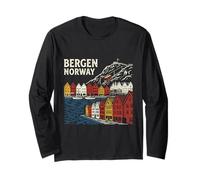 Bergen Norway Travel Souvenir City Gift Long Sleeve T-Shirt