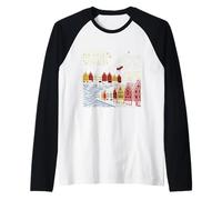Bergen Norway Travel Souvenir City Gift Raglan Baseball Tee
