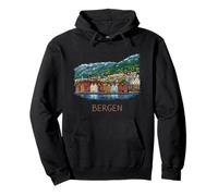 Bergen Norway Travel Souvenir City Landmark Gift Pullover Hoodie