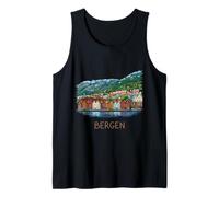 Bergen Norway Travel Souvenir City Landmark Gift Tank Top