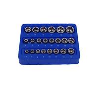 BERGEN Super-Lock Shallow Socket Set 22pc 1/4" 6-13mm & 3/8" 6-19mm 1398